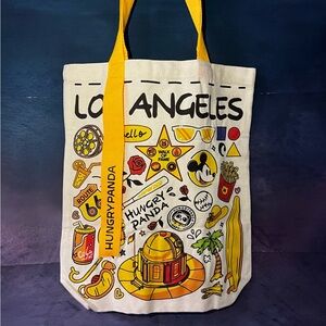 Hungry Panda Los Angeles Tote Shopping Bag Asian Delivery Service NWOT